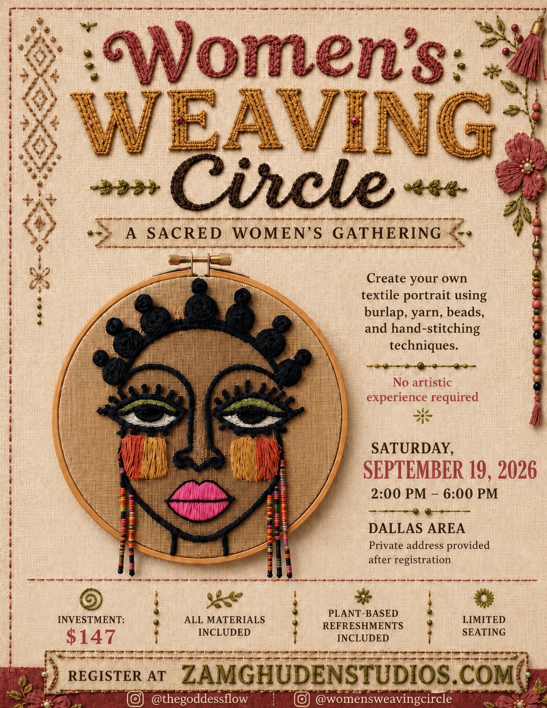 Women's Weaving Circle September 19th