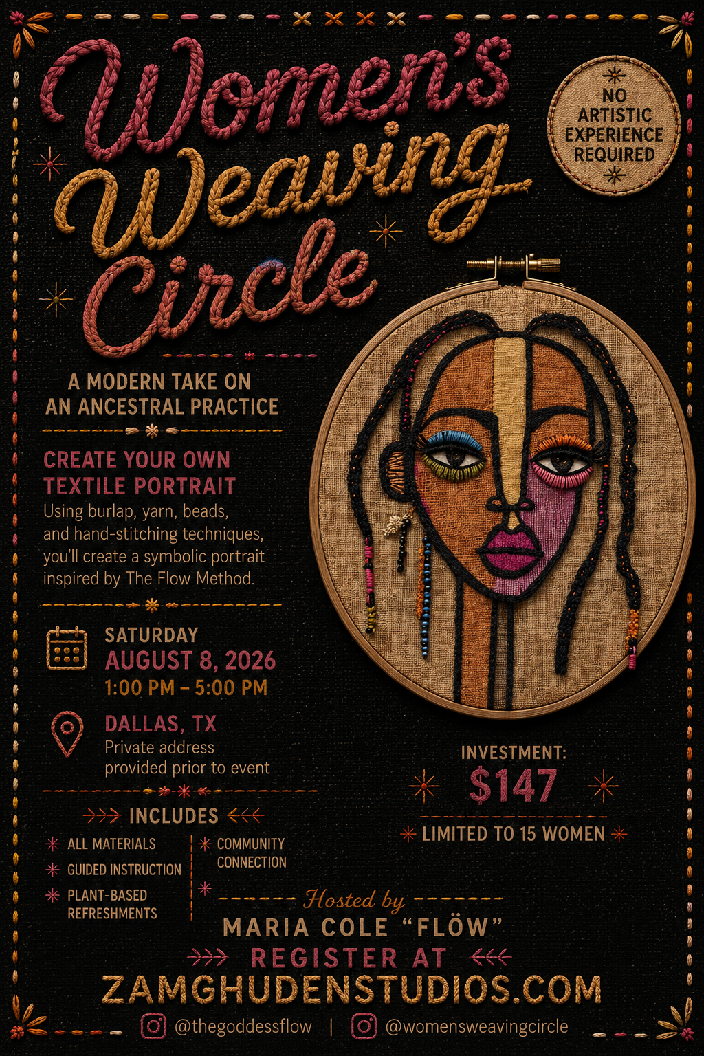 Women's Weaving Circle Dallas, TX August 8th